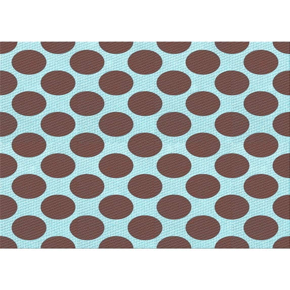 Ahgly Company Machine Washable Indoor Rectangle Transitional Blue Lagoon Blue Area Rugs, 5' x 7'