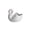 🍒 White_Hot#472, variant on Ceramic Swan Candle Holder, Heat-Resistant Glazed Cygnet Design, for Scented Candles and Romantic Dinners, Elegant Home Decor