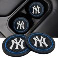 thumbnail image 1 of 2 posavasos NY Yankee con almohadillas de silicona antideslizantes para portavasos de coche, tamaño universal, negro ER, 1 of 5