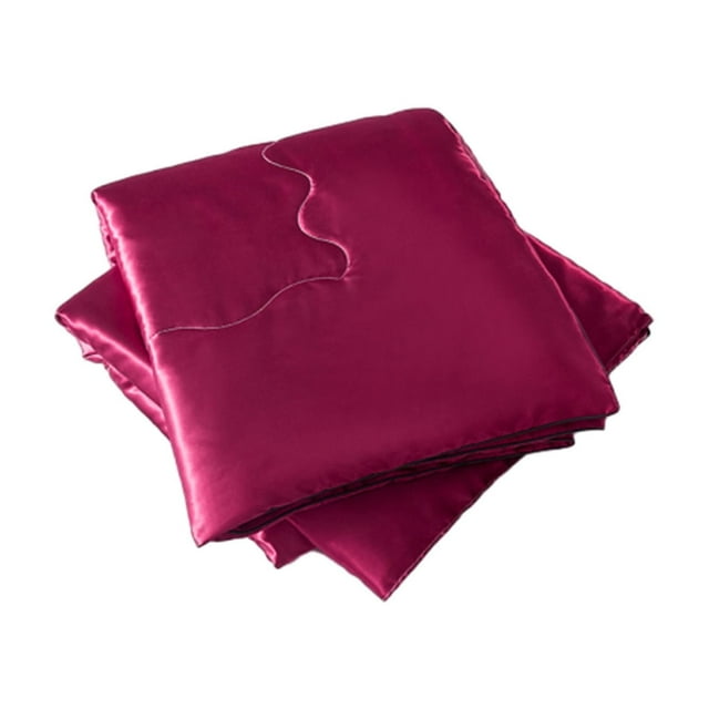 yulier Satin Comforter, Washed Ice Silk Summer Cool Quilt, Super Soft and Cooling Blanket for Sleeping, Lightweight Blanket for Hot Sleepers, Solid Color Comforter Insert, 79"x59"