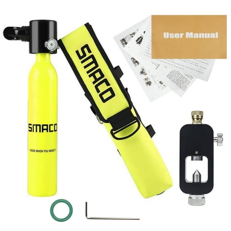 - SMACO Oxygen Cylinder Mini Scuba Oxygen Reserve Air Tank Diving Equipment Set