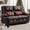 Brown, variant on Feelsun 62" Loveseat Recliner Sofa, 150° Manual Reclining Couch with Massage & Lumbar Heat, Wall Hugger PU Leather Home Theater Seating with USB Ports, Cup Holder & Side Pocket for Living Room, RV