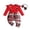 c-Red, variant on AWZXDE Girls fashion rompers Ruffle Sleeve Ribbed Knit Plaid Patchwork Rompers Toddlers clothes for girls Bow Headband Complete Outfit Set Purple - 6-9 Months