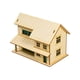 thumbnail image 2 of Casa de madera en miniatura 1/72 sin pintar, escena arquitectónica 3D única terminada Estilo A, 2 of 9