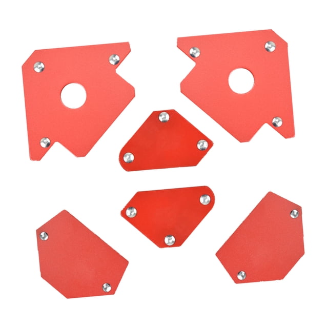 Welding Magnets Holder Strong Magnetism Resin Edge Sealing High Carbon Steel Welding Magnet 6 Pcs Metal Spray for Positioning ANGGREK Otros