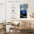 thumbnail image 5 of Elephant Stock Moon Reflection Pop Wall Art - Vertical Multi Panel Canvas - Living Room Wall Decor - City Multi Panel - Black And Blue Decor - 24" x 52", 5 of 8