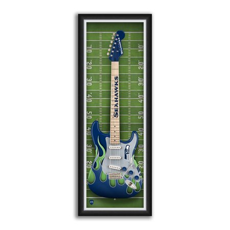 Seattle Seahawks 14 x 37 Framed Electric Guitar Print Seattle Seahawks 14 x 37 Framed Electric Guitar Print