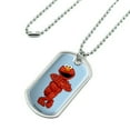thumbnail image 2 of Sesame Street Vintage Elmo Military Dog Tag Pendant Necklace with Chain, 2 of 5