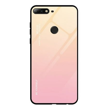 For Huawei Honor 7C / Enjoy 8 / Y7 (2018) Gradient Color Glass Case