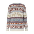 thumbnail image 4 of Cardigan de Noël pour Dames Pull Tricoté Mode Veste Décontractée de Noël Col Rond Tricoté Doux Mi-Longueur Extérieur Chaud Pull d'Hiver, 4 of 7