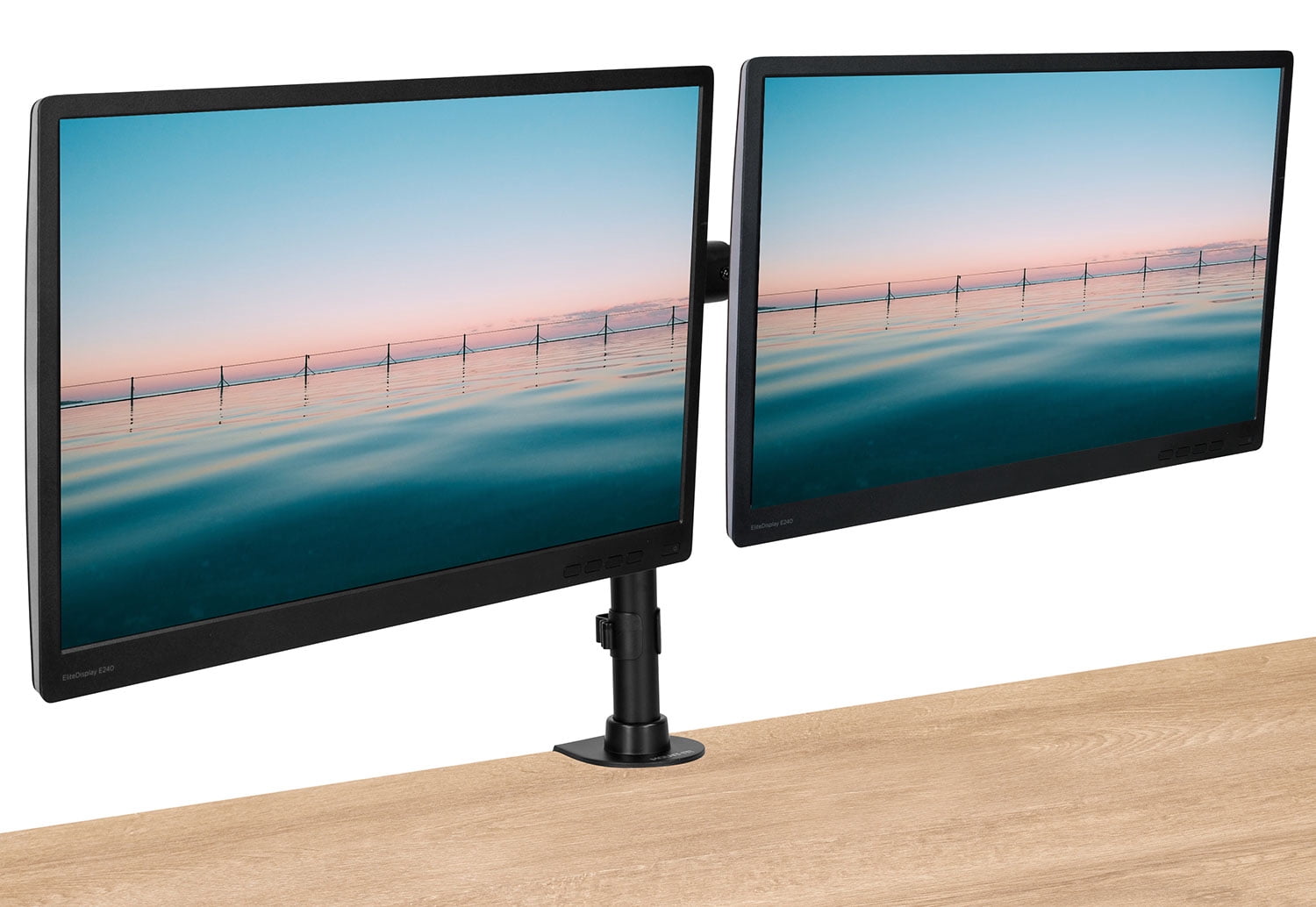 Mount-It! Dual Monitor Desk Mount | Fits 17-27 Inch Screens | Height Adjustable