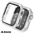 thumbnail image 1 of 2 Pack Case for Apple Watch SE/Series 6/5/4 Built-in Tempered Glass Screen Protector, All-Around Ultra-Thin Bumper Full Cover Hard PC Protective Case for iWatch, 1 of 8