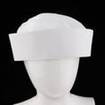 thumbnail image 4 of Sombrero de Blanco Gorro de Disfraces Juego de Rol para Adultos - Blanco, Niño SM SunniMix Sombreros de marinero blancos, 4 of 8