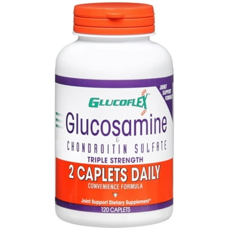 6 Pack - Glucoflex Glucosamine & Chondroitin Sulfate Dietary Supplement Caplets Triple Strength 120 ea