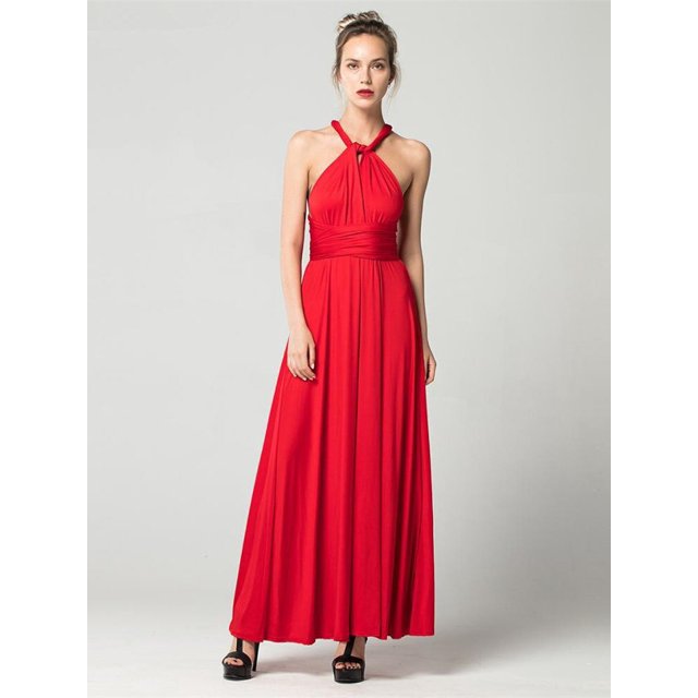 Sexy Women Boho Maxi Club Dress Red Bandage Long Dress Party Multiway Bridesmaids Convertible Infinity Robe Longue FemmeL Gao Jinjia LED