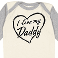 thumbnail image 4 of Inktastic I Love My Daddy in Black Chalk Heart Boys or Girls Long Sleeve Baby Bodysuit, 4 of 5