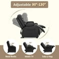 thumbnail image 3 of Mcombo Big Kids Recliner Chair for Boys and Girls Room, 3+ Age Group,Faux Leather 7366, Black, 3 of 10