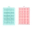 thumbnail image 1 of 2PCS Ice Grid Silicone Ice Cube Trays With Lids For Freezer 2 Pack Silicone Tray Blue, 1 of 5