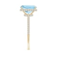 thumbnail image 4 of Angara Natural 1.85 Ct. Aquamarine with Diamond Classic Ring in 14K Yellow Gold for Women (Ring Size: 3.5), 4 of 11