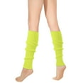 thumbnail image 2 of Leg Warmers for Women 80s Accessories Stylish Neon Socks Ribbed 1980s 1990s Leg Warmers Sport Yoga Workout Outfit (Free Size, Yellow 01), 2 of 5
