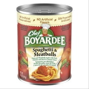(4 pack) Chef Boyardee Spaghetti and Meatballs in Tomato Sauce, Ready-to-Eat Meal, 14.5 oz. Can