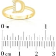 thumbnail image 5 of Floreo 10k Yellow Gold Letter A-Z Small Block Alphabet Character CZ Initial Ring, 5 of 5