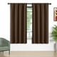 thumbnail image 1 of Cortinas Blackout Marrones, Juego de 2 Paneles, 52x72 Pulgadas, Cortinas Blackout con Bolsillo para Barra, Cortinas Térmicas Aislantes para Ventanas, Calor de Verano, Cortinas Sólidas con Privacidad, 1 of 7