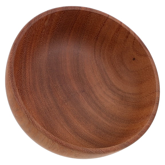 WRITWAA Smooth Finish Wooden Salad Bowl, Compact Stylish Design for Indoor and Outdoor Dining, Serving, Kitchen Use