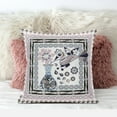 thumbnail image 3 of HomeRoots 20" x 20" Pink and Grey Bird Blown Seam Floral Indoor Outdoor Throw Pillow, 3 of 5