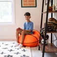 thumbnail image 4 of Big Joe Sports Ball Child-Sized Bean Bag Chair 2 Pack, Basketball Plush, Soft Polyester, 2.5 feet, 4 of 7
