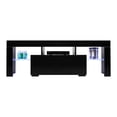 thumbnail image 3 of Zimtown Modern TV Stand with LED Blue Lights, Media Console Cabinet Shelves Organizer for up to 60" TVs, 3 of 6