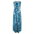 thumbnail image 5 of SMihono Robe Maxi Bohème d'Été pour Femmes Grande Taille Robe Longue Imprimée Sans Manches Col Rond Robe de Plage, 5 of 5