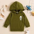 thumbnail image 4 of StylesILove Infant Baby Boys Autumn Winter Long Sleeve Little Man Pullover Hoodie and Pants 2pcs Cotton Outfit (Olive, 12 Months), 4 of 7