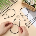 thumbnail image 3 of 6Pcs 19.7 Inch Stainless Steel Safety Cable Lock Black Metal Lanyard Link Lock Hook Eyelets Loops Chain Security Wire Rope Cables with Plastic Coated for DIY Outdoor Gates Hanging Luggage, 3 of 9