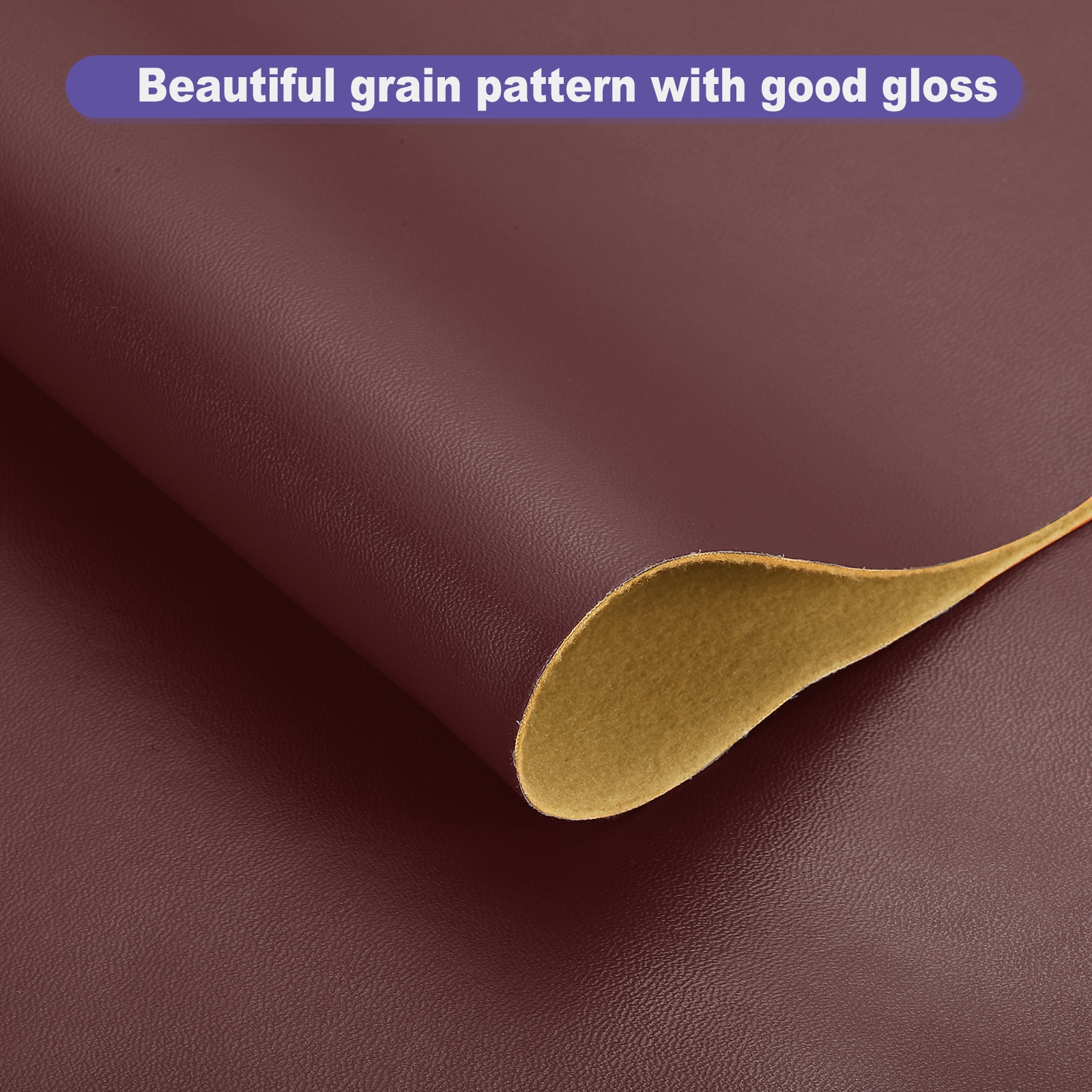 Uxcell Faux Leather 1 Yards Length 1mm Thick PU Leather for Sofa Bags DIY Crafts, Dark Brown