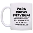 thumbnail image 2 of ThisWear Papa Gifts from Granddaughter Knows Everything Papa Birthday Gifts for Papa 11 ounce 2 Pack Coffee Mugs, 2 of 4