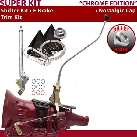 American Shifter TH400 Shifter Kit Chrome 23 in. Swan E Brake Trim Kit for F6278