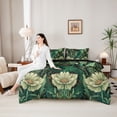 thumbnail image 4 of Erosebridal Animal Green Dragon Twin Bedding Sets 7-Piece For Boys Girls,Vintage Flowers Bedding Comforter Set For Kids Teens,Black Reversible, 4 of 6