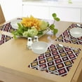 thumbnail image 4 of Ambesonne Ikat Place Mats Set of 4, Vintage Folk Border, Standard Size, Multicolor, 4 of 6