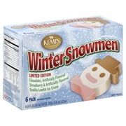 Kemps Winter Snowmen Ice Cream Slices, 3 fl oz, 6 ct