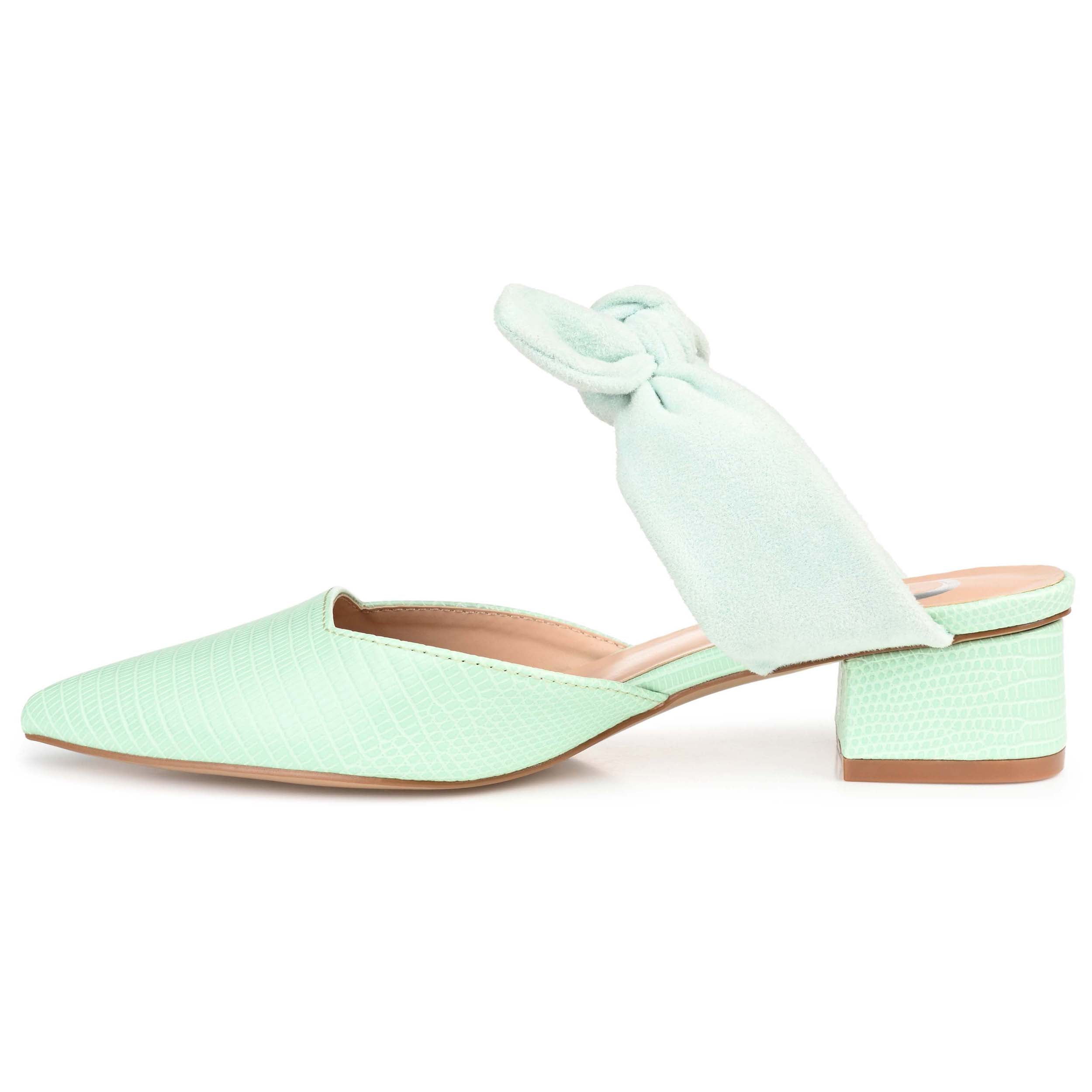 Journee Womens Melora Slip On Pointed Toe Mules Flats