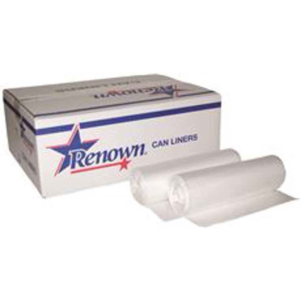 Renown Can Liner Trash Bags 33X39 33 Gal. .95Mil Natural 25 Per Roll