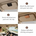 thumbnail image 4 of Wooden Car Air Freshener - Natural Odor Eliminator and Long-lasting Fragrance Diffuser, for Sun visor clips - All vehicle interior accessories (Teak Starter Set), 4 of 5