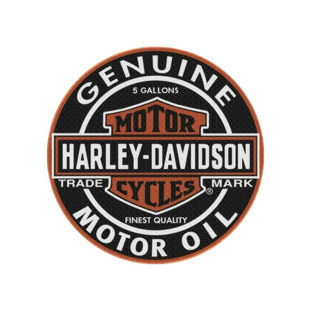 Wisconsin Badgers Rug - Harley-Davidson Slick Genuine B&S Round Rug, 22.5 inches, Black NW117362, Harley Davidson