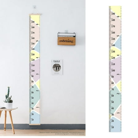 OUNONA Multi Canvas Growth Chart with Fun Design for Kids Track Child Height Easy to Hang and Store 60 inches