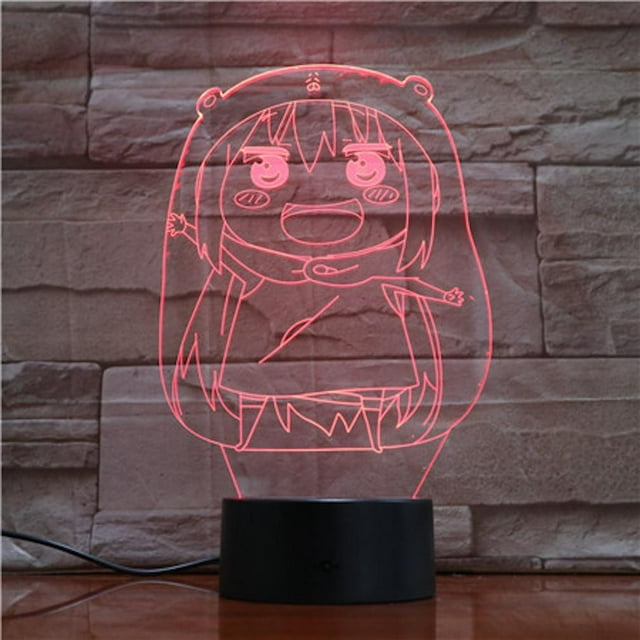 Lámpara de mesa UmaruChans para dormitorio infantil, luz nocturna LED 3D