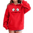 thumbnail image 2 of Girls Cat Pouch Hoodie,Pet Carrier Hoodies with Pocket,Funny Print Pullover Hooded Sweatshirt,Cozy Long Sleeve Hoodies for Girls, 2 of 8