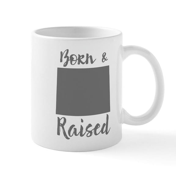 CafePress - Colorado Born & Raised Mug - 11 oz Ceramic Mug - Novelty Coffee Tea Cup