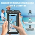 thumbnail image 3 of Waterproof Phone Pouch (2 Pack): Universal waterproof case for iPhone 13/12/11 Pro Max, XS Max, and Samsung Galaxy S10/S9. Underwater dry bag in black., 3 of 6
