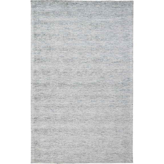 Feizy Zaria Transitional Abstract, Blue/White, 5' x 8' Area Rug Sheen Fade Resistant Casual Solid Design Carpet for Living Dining Bed Room